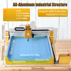 Desktop 3-Axis CNC Router, 16mm Ball Screw, Z-Axis Linear Rails, Dust-Proof XYZ,15.7"x15.7" Working Area for Wood, Acrylic, Aluminum & PCB Engraving