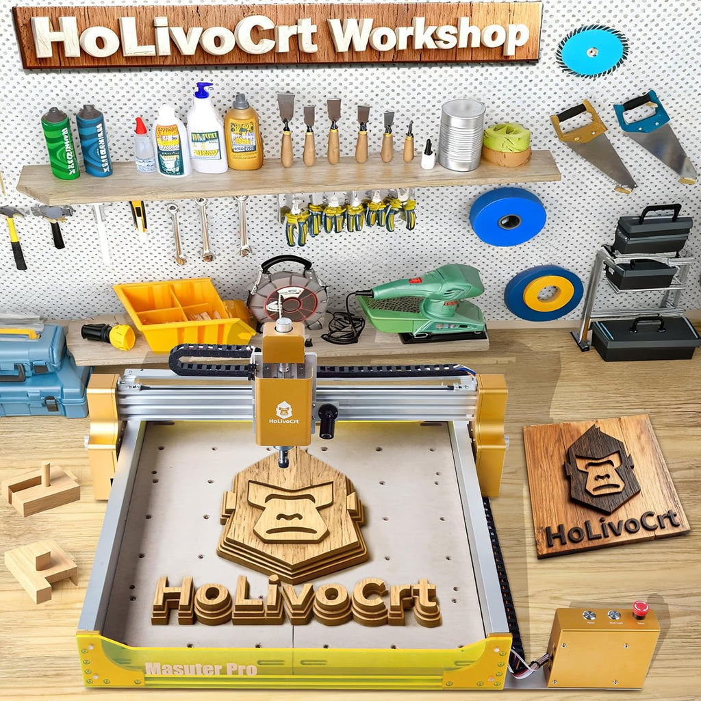 Desktop 3-Axis CNC Router, 16mm Ball Screw, Z-Axis Linear Rails, Dust-Proof XYZ,15.7"x15.7" Working Area for Wood, Acrylic, Aluminum & PCB Engraving