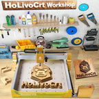 Desktop 3-Axis CNC Router, 16mm Ball Screw, Z-Axis Linear Rails, Dust-Proof XYZ,15.7"x15.7" Working Area for Wood, Acrylic, Aluminum & PCB Engraving