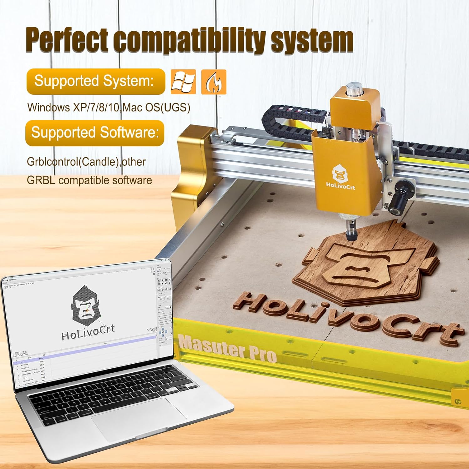 Desktop 3-Axis CNC Router, 16mm Ball Screw, Z-Axis Linear Rails, Dust-Proof XYZ,15.7"x15.7" Working Area for Wood, Acrylic, Aluminum & PCB Engraving