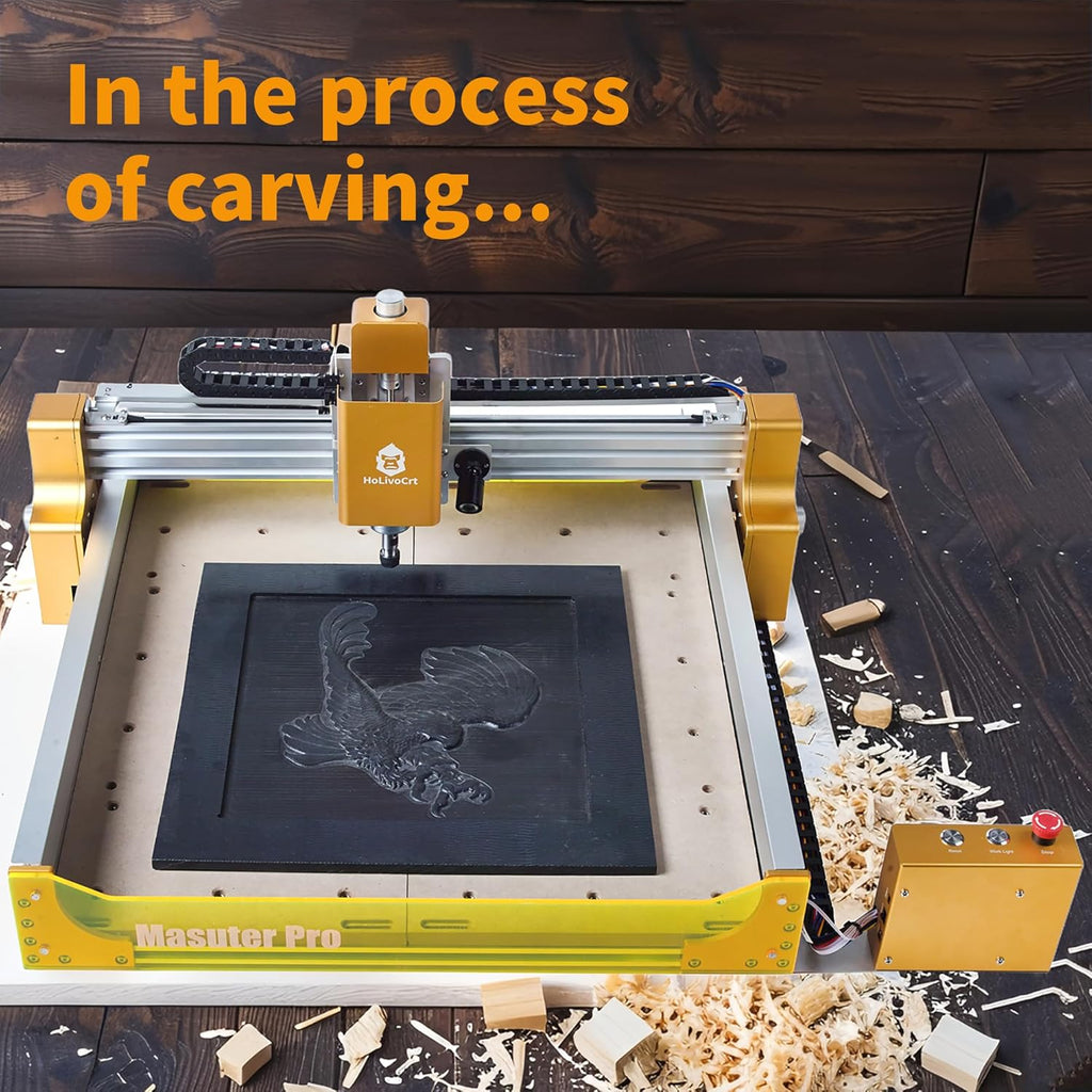 Desktop CNC Router Machine 3018 – 400W 3-Axis CNC Engraving Machine with Ball Screw, Linear Rails & 32-Bit Controller, 25x30 Inch for Wood, Aluminum, Acrylic, PCB