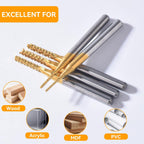 10 Piece Set of Titanium Coated Hard Alloy CNC milling Cutter Set - Multifunctional Drill bit Suitable for Carving, Drilling, and milling, Diameter ranging from 0.8 mm to 3.17 mm (1/8 inch Shank)