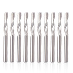 CNC Spiral Router Bits 1/8" Shank CNC Bit End Mill 1/8" Cutting Dia Flat Nose with Extra Long Life 5A Solid Carbide Endmill Two Flute Spiral Upcut Cutter Tool with Engraving Milling 3D sculpturing